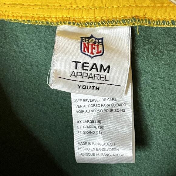 NFL Team Apparel Kids Green Bay Packers Full Zip Fleece Jacket Size Youth XXL - Picture 4 of 5